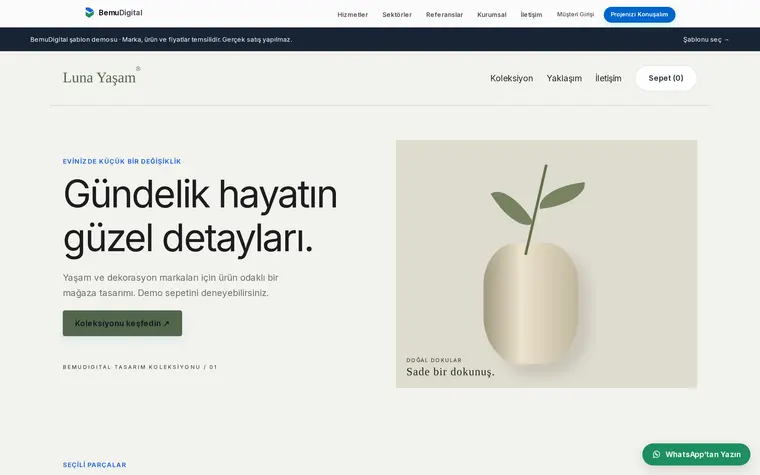 Mağaza & perakende için hazırlanmış şablon demosu