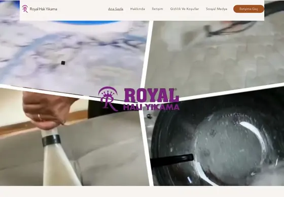 Royal Halı Yıkama İzmir web sitesi ekran görüntüsü